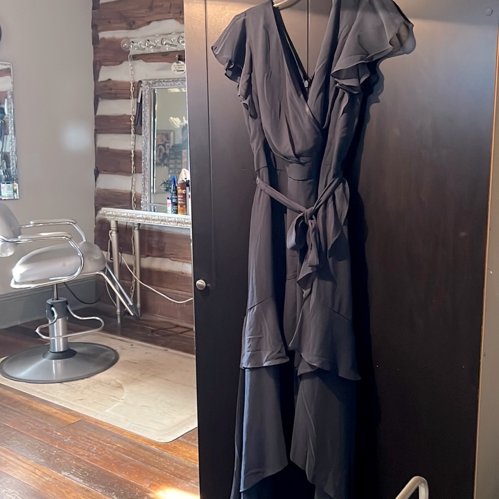 City chic navy blue ladies long party dress